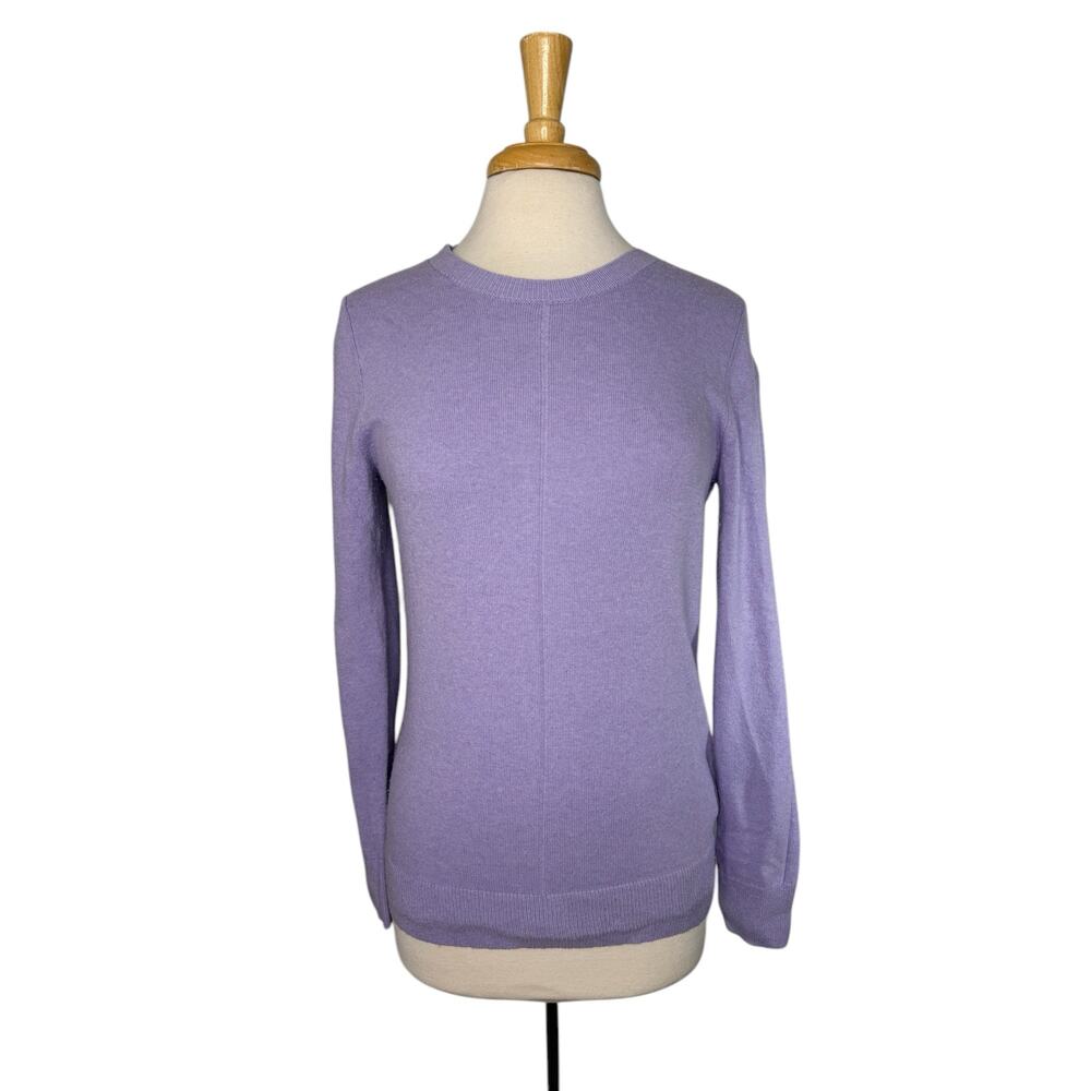 BANANA REPUBLIC Filpucci Classic Crew Neck Sweater Light Purple Size Medium Wool